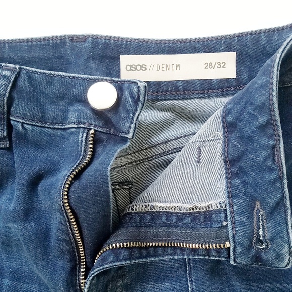 🔴FINAL SALE! ASOS Design Ridley Moto Knee Jeans - Picture 5 of 7